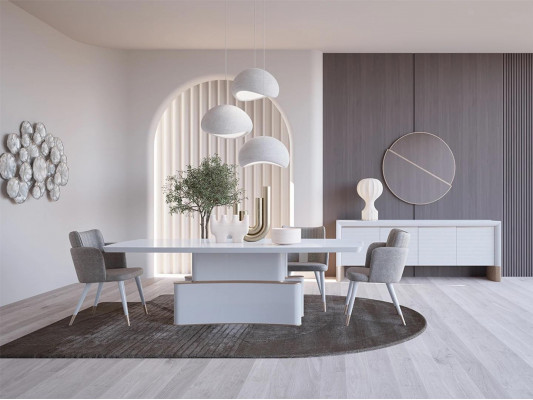 Luxus jídelní set stůl design komoda moderní nábytek jídelní skupina