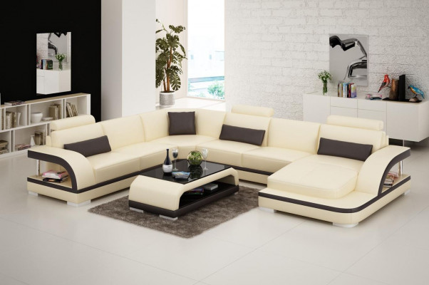 Design Sofa Luxus Sofas Pohovka Kožená Pohovka Sedadlo Růžek Souprava Potahová Koule Pohovka Nová