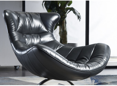Křeslo Design Pohovka Sofa Sedadlo Koňak Lóže Club Potah Luxus Ušní Sedadlo Relax