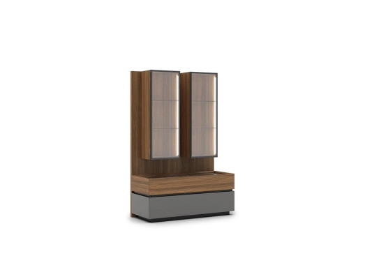 Luxus Komplett Wohnwand Braun Möbel Designer Set Einrichtung TV-Ständer Modern
