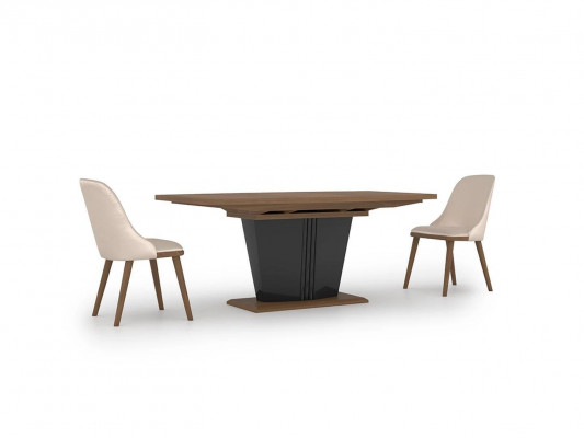 Jídelní set 5 kusů moderní jídelní sada stůl design 4x židle nábytek