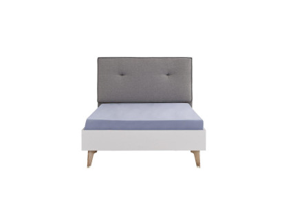 Dětská postýlka 100 cm dřevěná šedá lůžko pro děti moderní.