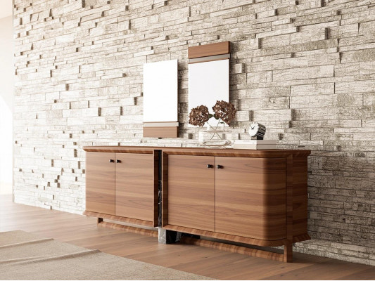 Luxus jídelní souprava kompletní 10 kusů jídelní stůl Design sideboard jídelna 2x skříň