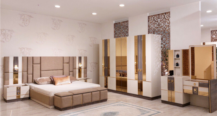 Ložnice Luxusní toaletní stůl Nový dřevěný nábytek Moderní design nábytek