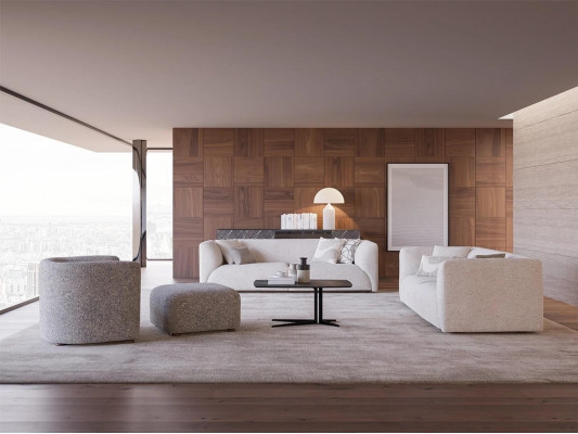 Obývací nábytek 4dílná souprava sedacího nábytku 2x trojseda Luxus pohovka Nový křeslo.