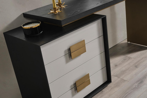 Ložnice Stylový set designer stolního stolku s luxusním zrcadlem 2 kusy