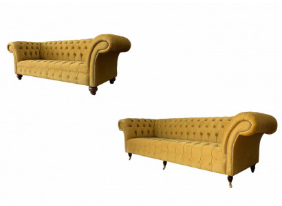 Sofá souprava 3+2 místná sestava designové pohovky čalouněná pohovka chesterfield.