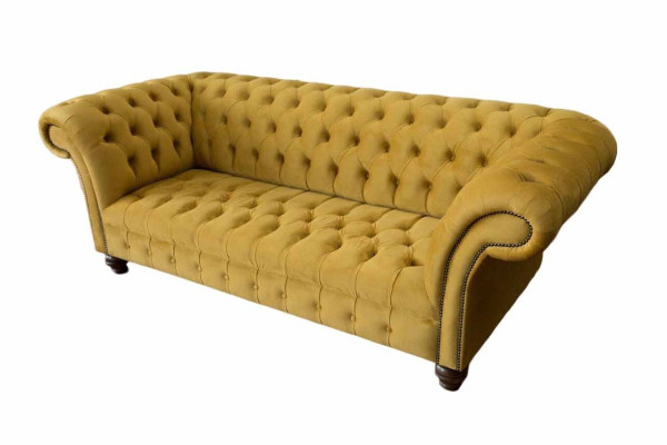 Luxus pohovka Chesterfield 2x 2místná pohovka Textil Moderní pohovky Nová sestava