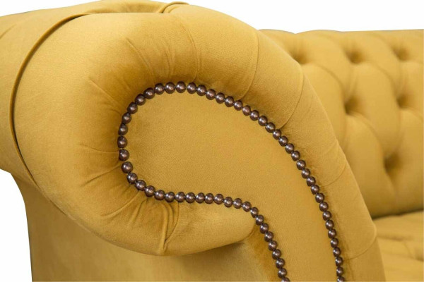 Luxus pohovka Chesterfield 2x 2místná pohovka Textil Moderní pohovky Nová sestava