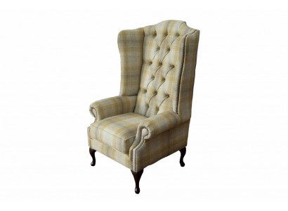 Křeslo Pohovka Polstrované Sedadlo Designer Textil Jeden Osadník Chesterfield Polstrovaný