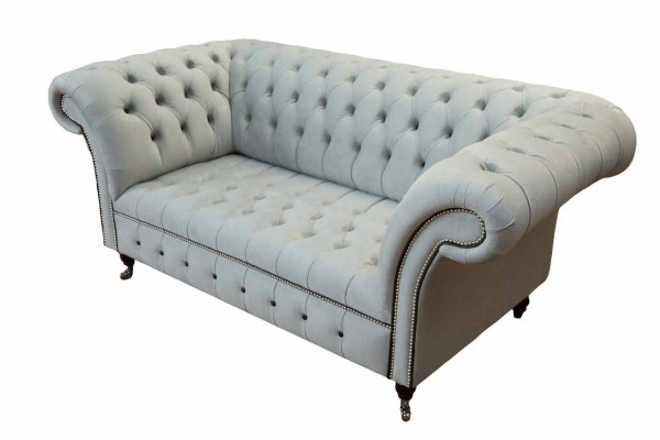 Chesterfield Sofa 2 Sitzer Sofa Polster Sofas Design Luxus Sofas Grau Chesterfield pohovka 2místná pohovka čalouněné pohovky design luxusní pohovky šedé