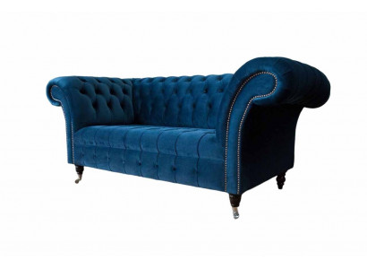 Chesterfield sofa - pohovka - dvoumístná pohovka s polštáři