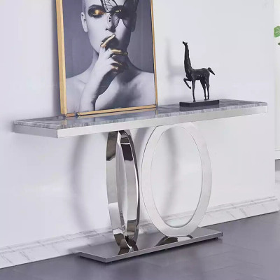 Designer Luxus Konzolový stůl Konzolové stoly nerez s Designem skla