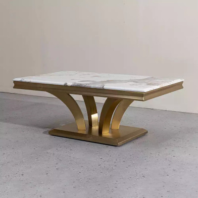 Konferenční stůl Design obývacího pokoje Luxusní konferenční stoly Nábytek Zlato 115x70