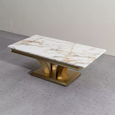 Konferenční stůl Design obývacího pokoje Luxusní konferenční stoly Nábytek Zlato 115x70