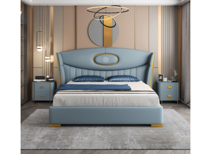 Postel Ložnice Moderní Postelový rám Nový PostelČalounění Design Luxusní Nábytek