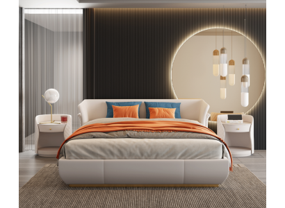 Postel polstrovaný design Luxus dvojčata ložnice 180x200 cm Nový