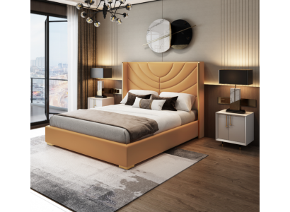 Designová manželská postel 180x200cm Hotelový nábytek Luxusní polstrovaná ložnice