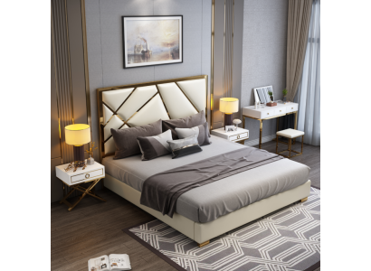 Postel Zkosení Design Luxus Dvojité Hotelové Postele Ložnice 180x200cm