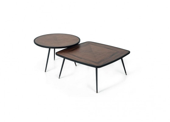 Designer kavč stůl Sada 2x obývacího pokoje dřevo Moderní luxusní stoly 2 kusy