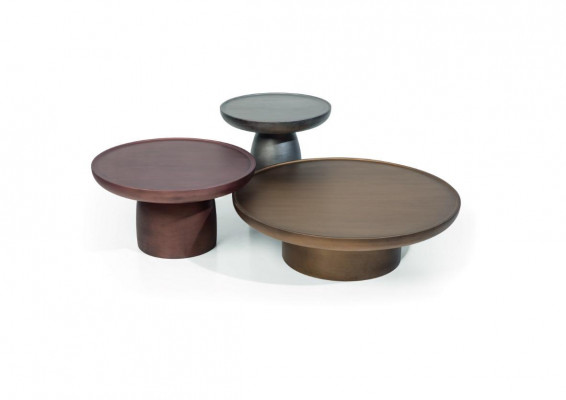 Set designerů stolů 3x pro obývací pokoj, dřevo moderní luxusní nábytek stoly