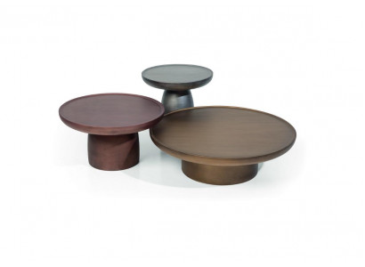 Set designerů stolů 3x pro obývací pokoj, dřevo moderní luxusní nábytek stoly