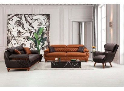 Obývací pokoj Kompletní 3 kusy Moderní 2x třísedák Luxus Pohovka Nový.