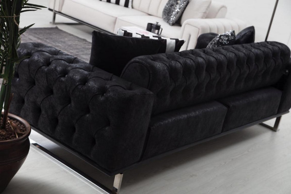 Obývací pokoj Set 2x třísedák Chesterfield gauč Design křeslo Luxus nábytek