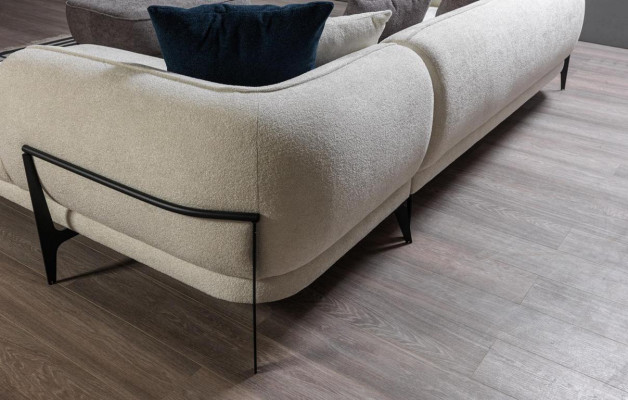 Wohnzimmer Set 3tlg Sofa L-Form Sofa Couch Dreisitzer Polstersofas Sessel Neu