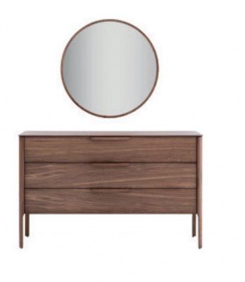 Komoda se zrcadlem Moderní komoda s luxusním designem a zrcadlem.