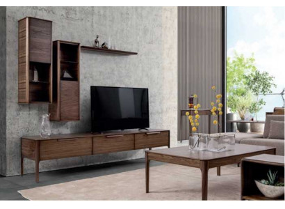 Obývací pokoj set skříňové stěnové poličky s TV stojanem v moderním designu Wohnwand.