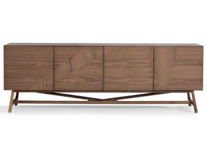 Moderní jídelní skříň v luxusním designu ze dřeva s komodami.