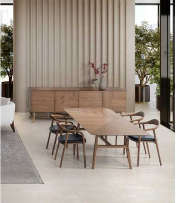 Luxusní sada jídelny 6tě Ess set jídelní set stůl 4x židle s komodou