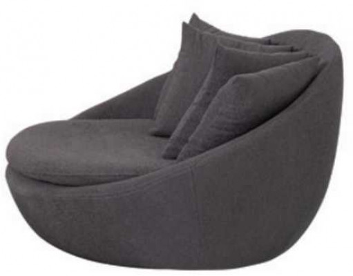 Křeslo Polštář Sedadlo Moderní Design Šedá Relaxační Luxusní obývací pokoj Klub