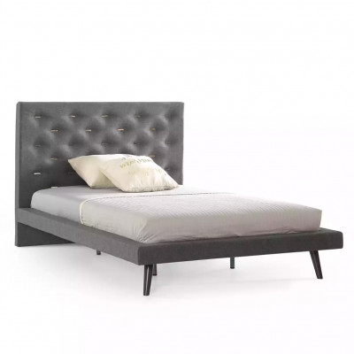 Dětský pokojový nábytek - dětská postel, noční stolek, postel, dřevo, šedá, 100 cm, 2 kusy
