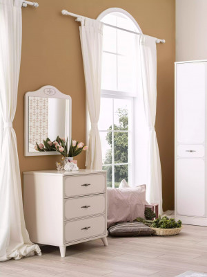 Sideboard komoda skříň dřevo komody ložnice design bílá luxus