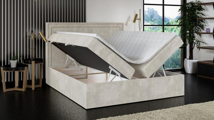 Moderní lůžko s čalouněním Design Luxus Doppel Möbel Schlafzimmer Boxspringbett Möbel