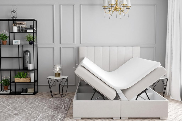 Luxusní postel čalouněný nábytek ložnice boxspringová postel design manželská postel Nový