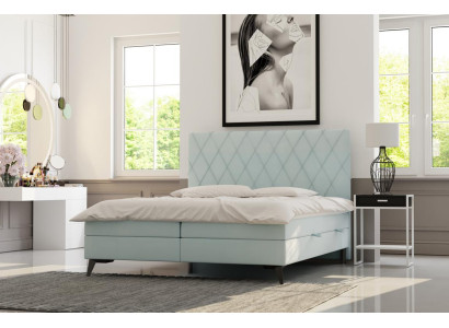 Schlafzimmer Bett Luxus Möbel Polster Stoff Modern Design Boxspringbett