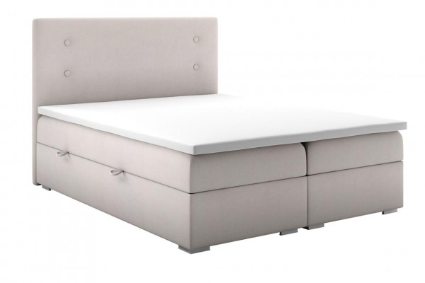 Ložnice postel čalouněná Moderní design Luxus manželská postel Beige Boxspring postel