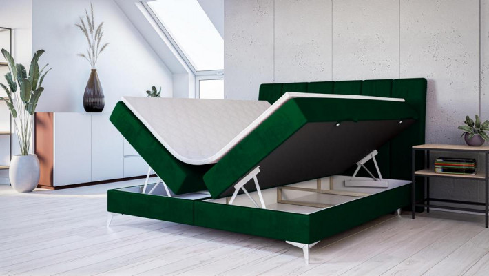 Moderní postel ložnice Designer manželská postel Boxspring postel postel s polštářem
