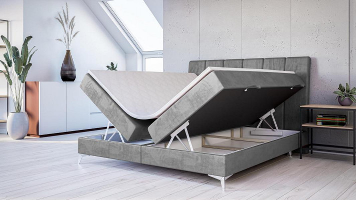 Moderní postel ložnice Designer manželská postel Boxspring postel postel s polštářem
