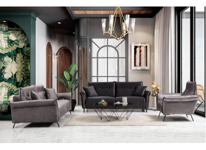 Moderní sestava pohovky 3 kusy luxusní křeslo obývací souprava třísedák pohovky