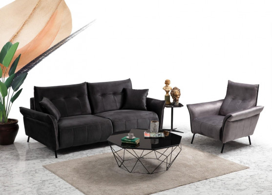 Obývací sestava Moderní design Nábytek Luxusní sada pohovka 2 kusy.