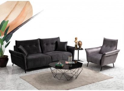 Obývací sestava Moderní design Nábytek Luxusní sada pohovka 2 kusy.