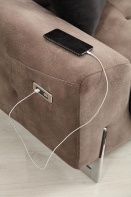 Třímístná sedací souprava styl moderní design luxusní textilie