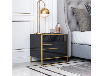 Noční konzola vedle postele z tvrdého dřeva designových pokojových stolků.