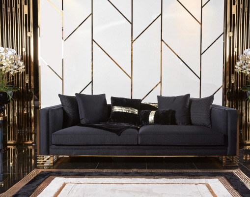 Sofa set 3+3+1 seater coffee table side table sofa armchair set 5 pcs.