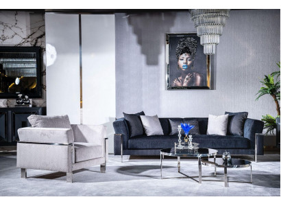 Obývací pokoj - sedací souprava 3+1, zrcadlo, konferenční stůl, zahradní nábytek, design.