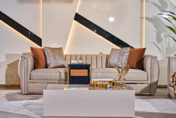 Obývací pokoj Nízké stolky Design Stůl Dřevo Beige Styl Moderní Luxus Stolky.